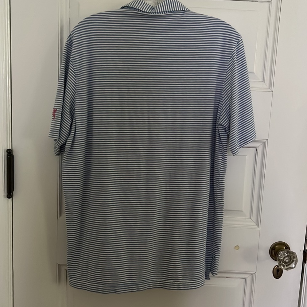 Men’s Johnnie O Blue Striped Polo Size M - Picture 2 of 6